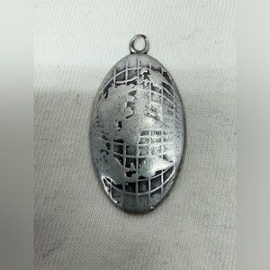 Tiffany & Co. Sterling Silver World Map Pendant